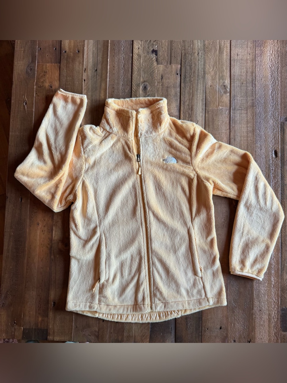 The North Face Soft Yellow Women’s Zip Fleece Jacket Size M